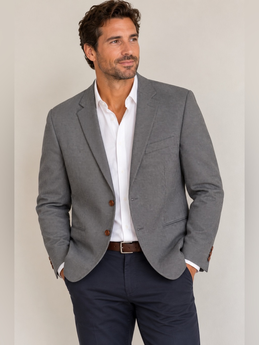 Lauren Ralph Lauren Men’s Gray Textured Blazer Sport Coat Size 41R